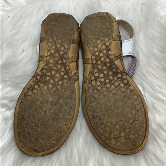 Spring Step Rustic White Leather Sandals Sz 10 - Picture 6 of 6